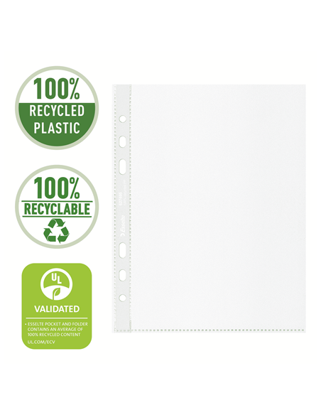 CAJA 100 FUNDAS POLIPROPILENO MULTITALADRO REFORZADA PIEL NARANJA A5 RECYCLE 70 MICRAS ESSELTE 627495