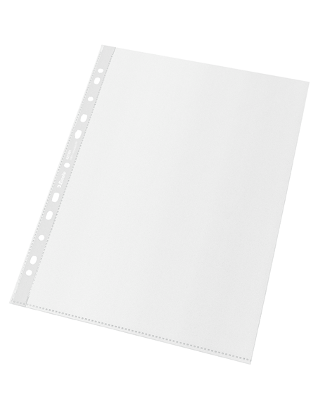 CAJA 50 FUNDAS POLIPROPILENO MULTITALADRO REFORZADA PIEL NARANJA A4 RECYCLE 100 MICRAS ESSELTE 627501