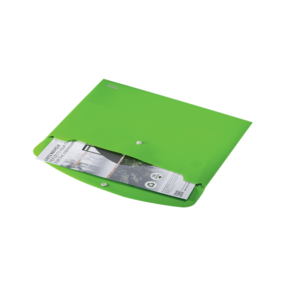 SOBRES POLIPROPILENO OPACO A4 CON BROCHE BOTON RECYCLE VERDE LEITZ 46780055
