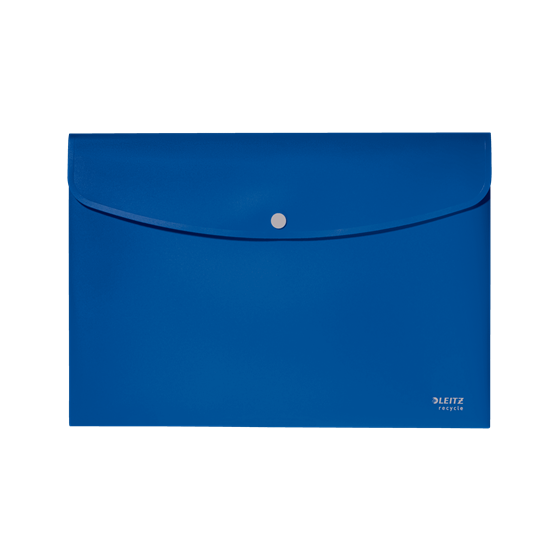 SOBRES POLIPROPILENO OPACO A4 CON BROCHE BOTON RECYCLE AZUL LEITZ 46780035