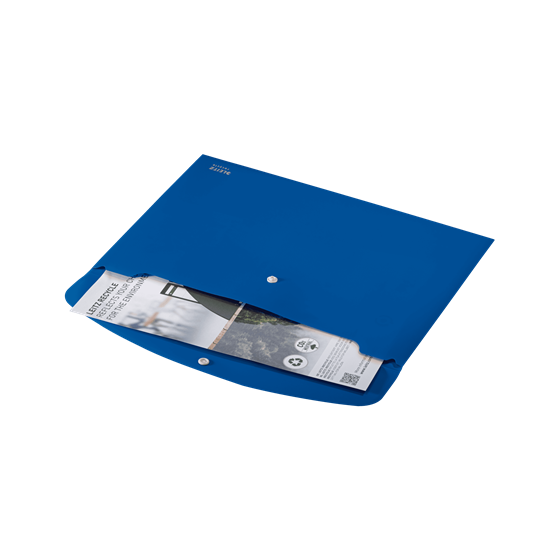 SOBRES POLIPROPILENO OPACO A4 CON BROCHE BOTON RECYCLE AZUL LEITZ 46780035