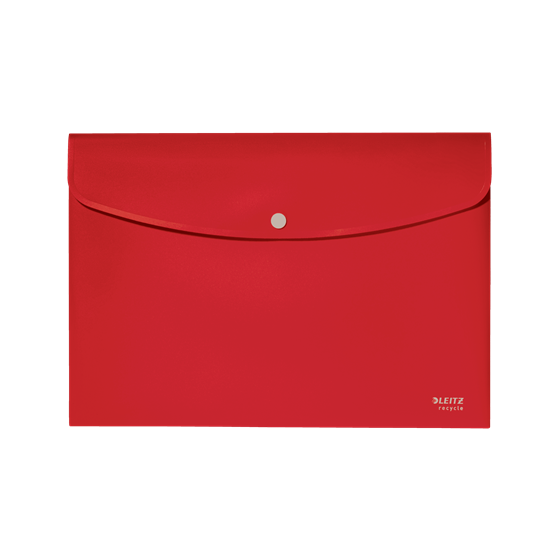 SOBRES POLIPROPILENO OPACO A4 CON BROCHE BOTON RECYCLE ROJO LEITZ 46780025