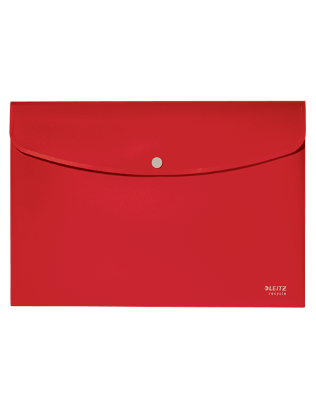 SOBRES POLIPROPILENO OPACO A4 CON BROCHE BOTON RECYCLE ROJO LEITZ 46780025