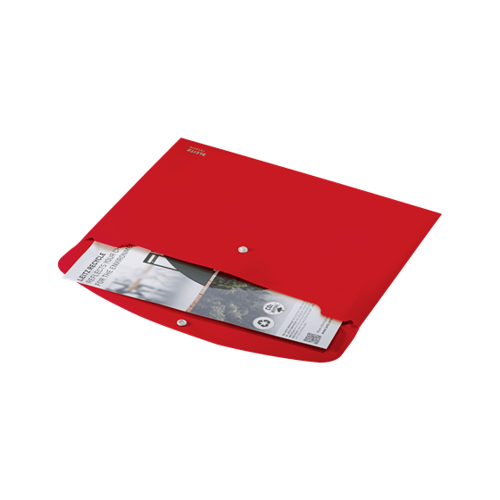 SOBRES POLIPROPILENO OPACO A4 CON BROCHE BOTON RECYCLE ROJO LEITZ 46780025