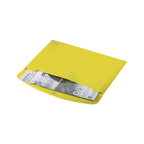 SOBRES POLIPROPILENO OPACO A4 CON BROCHE BOTON RECYCLE AMARILLO LEITZ 46780015