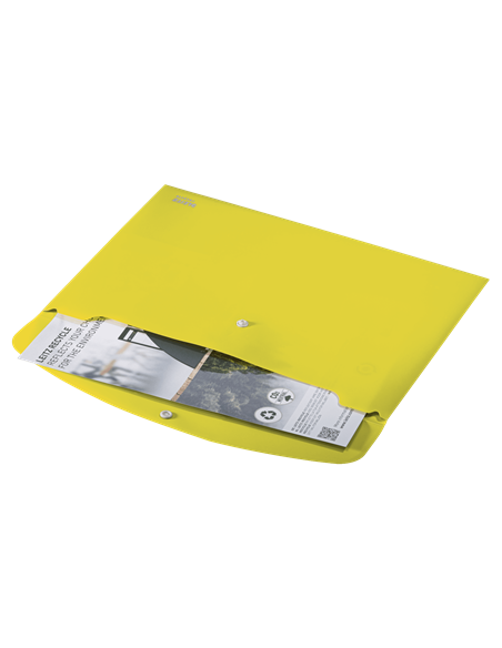 SOBRES POLIPROPILENO OPACO A4 CON BROCHE BOTON RECYCLE AMARILLO LEITZ 46780015