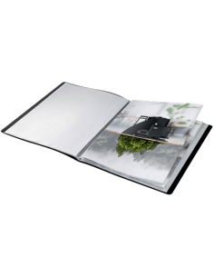 CARPETA POLIPROPILENO CON 20 FUNDAS A4 RECYCLE NEGRO LEITZ 46760095 2
