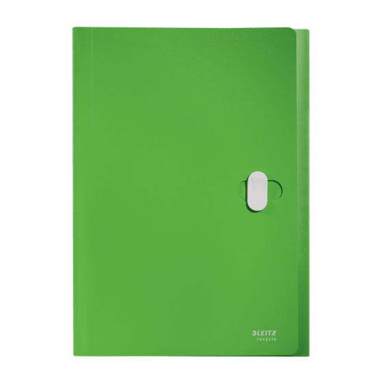CARPETA POLIPROPILENO ACORDEON 5 POSICIONES+BOLSILLO FRONTAL BROCHE GIRATORIO A4 RECYCLE VERDE LEITZ 46240055