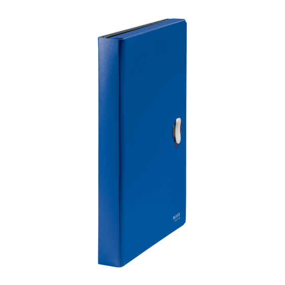 CARPETA POLIPROPILENO ACORDEON 5 POSICIONES+BOLSILLO FRONTAL BROCHE GIRATORIO A4 RECYCLE AZUL LEITZ 46240035