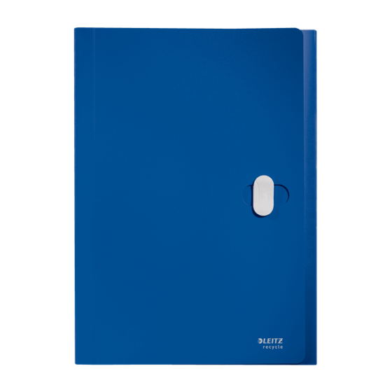 CARPETA POLIPROPILENO ACORDEON 5 POSICIONES+BOLSILLO FRONTAL BROCHE GIRATORIO A4 RECYCLE AZUL LEITZ 46240035
