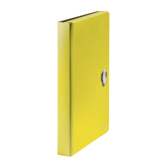 CARPETA POLIPROPILENO ACORDEON 5 POSICIONES+BOLSILLO FRONTAL BROCHE GIRATORIO A4 RECYCLE AMARILLO LEITZ 46240015