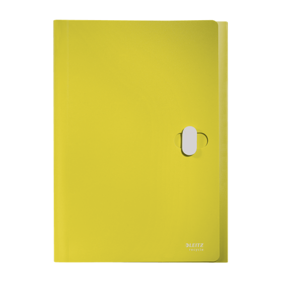 CARPETA POLIPROPILENO ACORDEON 5 POSICIONES+BOLSILLO FRONTAL BROCHE GIRATORIO A4 RECYCLE AMARILLO LEITZ 46240015