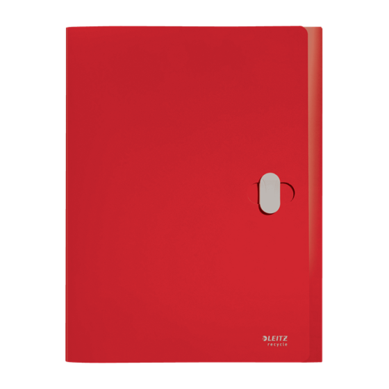 CARPETA POLIPROPILENO DE PROYECTOS 38MM Y CIERRE BROCHE GIRATORIO A4 RECYCLE ROJO LEITZ 46230025