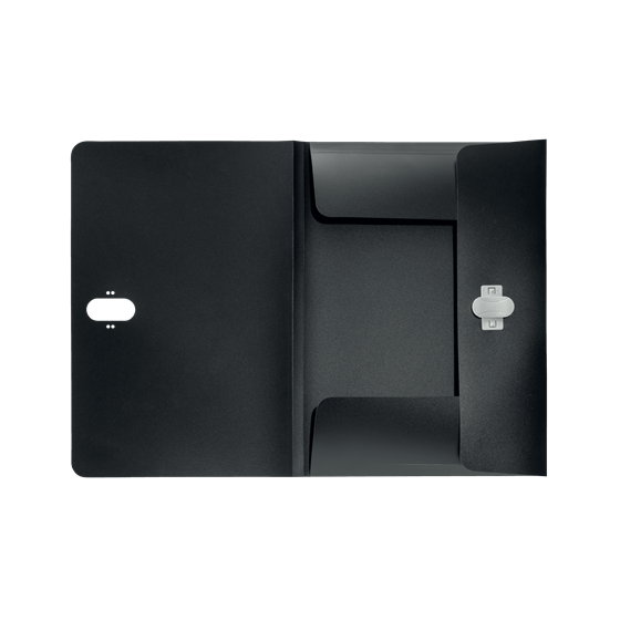 CARPETA POLIPROPILENO 3 SOLAPAS Y CIERRE BROCHE GIRATORIO A4 RECYCLE NEGRO LEITZ 46220095