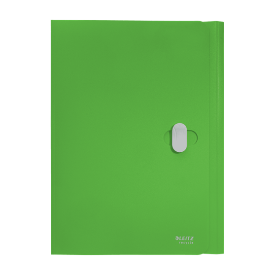 CARPETA POLIPROPILENO 3 SOLAPAS Y CIERRE BROCHE GIRATORIO A4 RECYCLE VERDE LEITZ 46220055