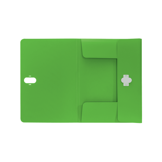 CARPETA POLIPROPILENO 3 SOLAPAS Y CIERRE BROCHE GIRATORIO A4 RECYCLE VERDE LEITZ 46220055