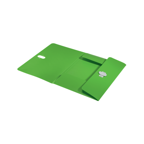 CARPETA POLIPROPILENO 3 SOLAPAS Y CIERRE BROCHE GIRATORIO A4 RECYCLE VERDE LEITZ 46220055