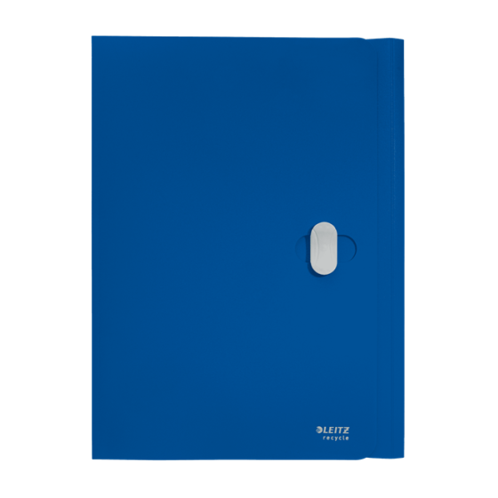 CARPETA POLIPROPILENO 3 SOLAPAS Y CIERRE BROCHE GIRATORIO A4 RECYCLE AZUL LEITZ 46220035