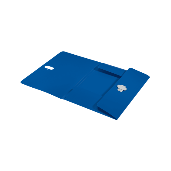 CARPETA POLIPROPILENO 3 SOLAPAS Y CIERRE BROCHE GIRATORIO A4 RECYCLE AZUL LEITZ 46220035