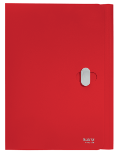 CARPETA POLIPROPILENO 3 SOLAPAS Y CIERRE BROCHE GIRATORIO A4 RECYCLE ROJO LEITZ 46220025 2
