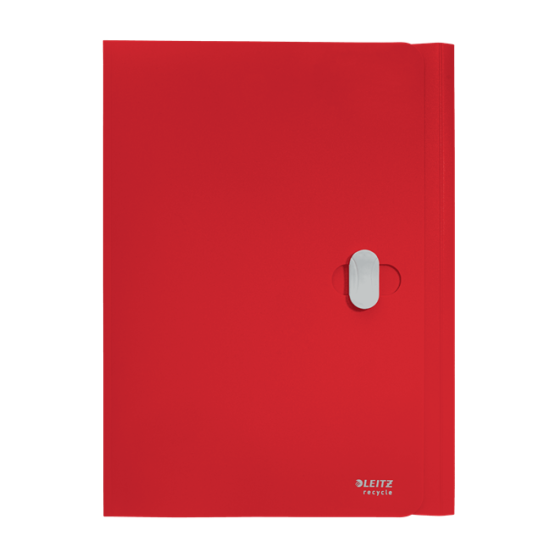 CARPETA POLIPROPILENO 3 SOLAPAS Y CIERRE BROCHE GIRATORIO A4 RECYCLE ROJO LEITZ 46220025
