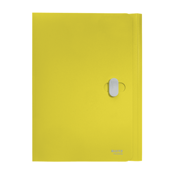 CARPETA POLIPROPILENO 3 SOLAPAS Y CIERRE BROCHE GIRATORIO A4 RECYCLE AMARILLO LEITZ 46220015