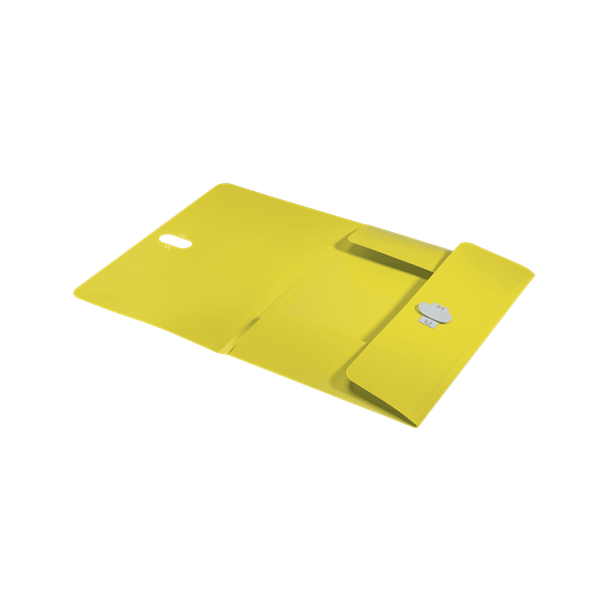 CARPETA POLIPROPILENO 3 SOLAPAS Y CIERRE BROCHE GIRATORIO A4 RECYCLE AMARILLO LEITZ 46220015