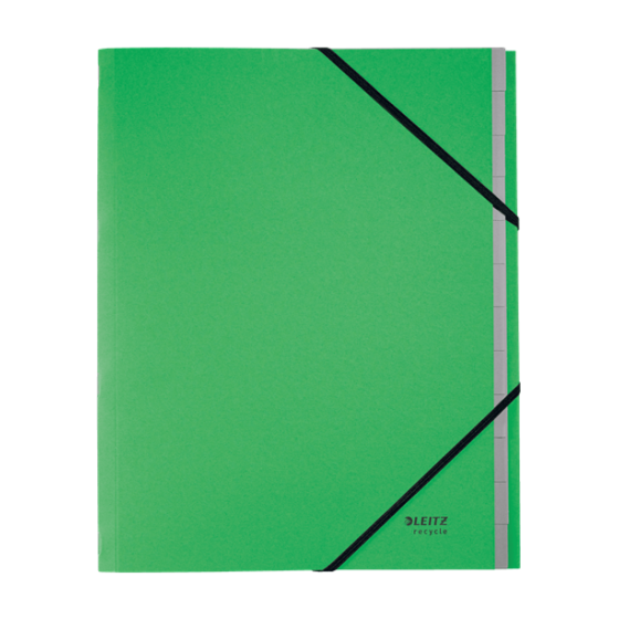 CARPETA CLASIFICADORA DE CARTON 12 POSICIONES A4 RECYCLE 100% VERDE LEITZ 39150055
