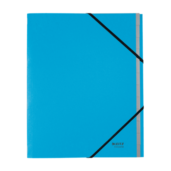 CARPETA CLASIFICADORA DE CARTON 12 POSICIONES A4 RECYCLE 100% AZUL LEITZ 39150035