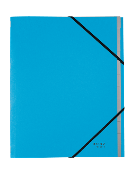 CARPETA CLASIFICADORA DE CARTON 12 POSICIONES A4 RECYCLE 100% AZUL LEITZ 39150035