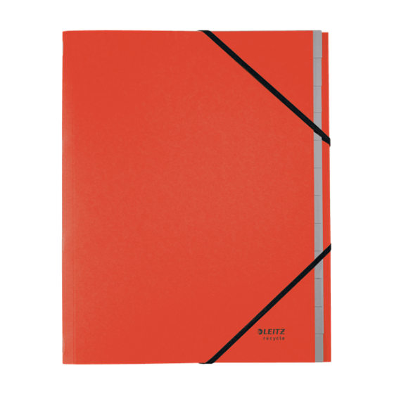 CARPETA CLASIFICADORA DE CARTON 12 POSICIONES A4 RECYCLE 100% ROJO LEITZ 39150025