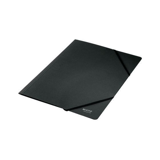 CARPETA DE CARTON CON GOMAS Y SIN SOLAPAS A4 RECYCLE 100% NEGRO LEITZ 39080095