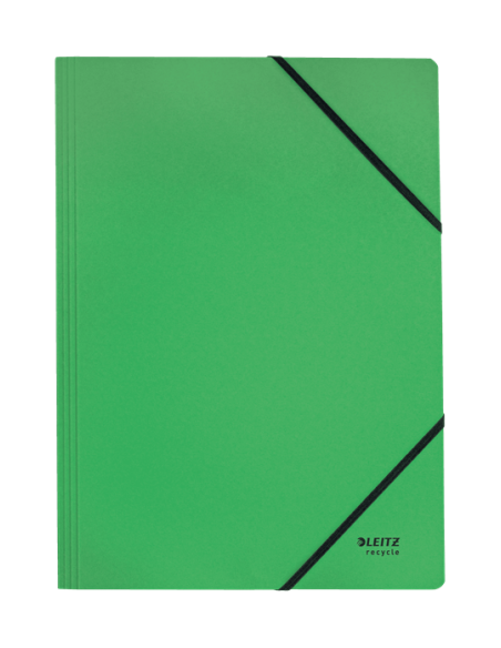 CARPETA DE CARTON CON GOMAS Y SIN SOLAPAS A4 RECYCLE 100% VERDE LEITZ 39080055
