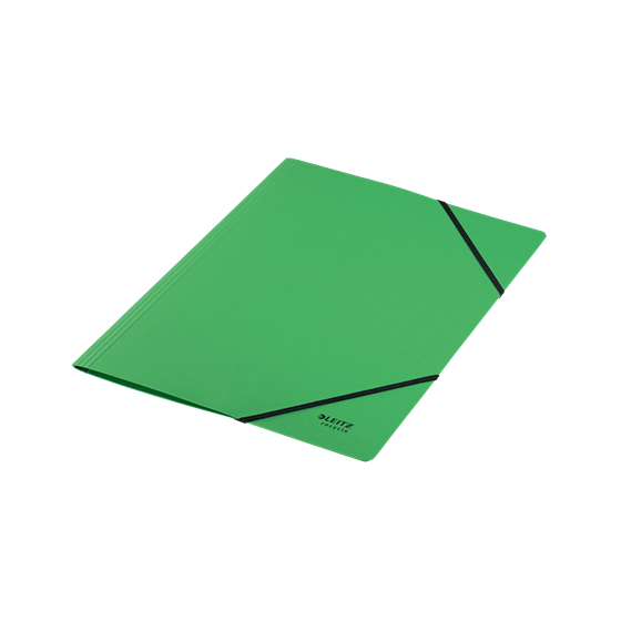 CARPETA DE CARTON CON GOMAS Y SIN SOLAPAS A4 RECYCLE 100% VERDE LEITZ 39080055