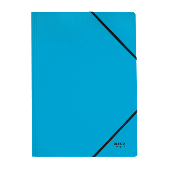 CARPETA DE CARTON CON GOMAS Y SIN SOLAPAS A4 RECYCLE 100% AZUL LEITZ 39080035
