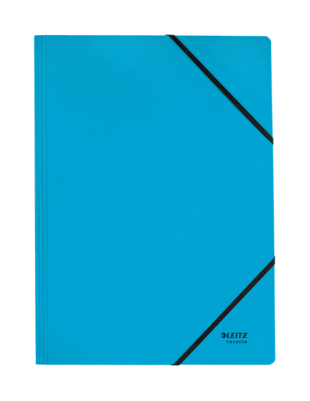 CARPETA DE CARTON CON GOMAS Y SIN SOLAPAS A4 RECYCLE 100% AZUL LEITZ 39080035