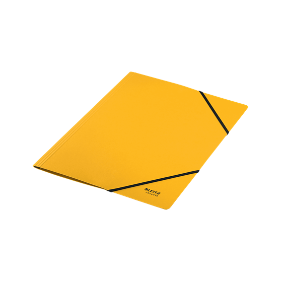 CARPETA DE CARTON CON GOMAS Y SIN SOLAPAS A4 RECYCLE 100% AMARILLO LEITZ 39080015