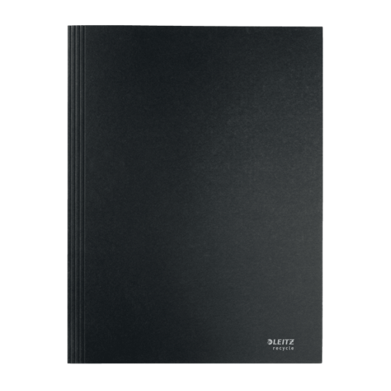 CARPETA CARTON 3 SOLAPAS A4 RECYCLE 100% NEGRO LEITZ 39060095
