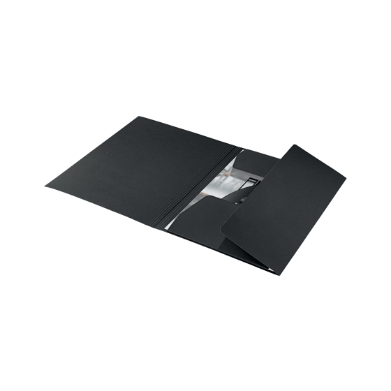 CARPETA CARTON 3 SOLAPAS A4 RECYCLE 100% NEGRO LEITZ 39060095