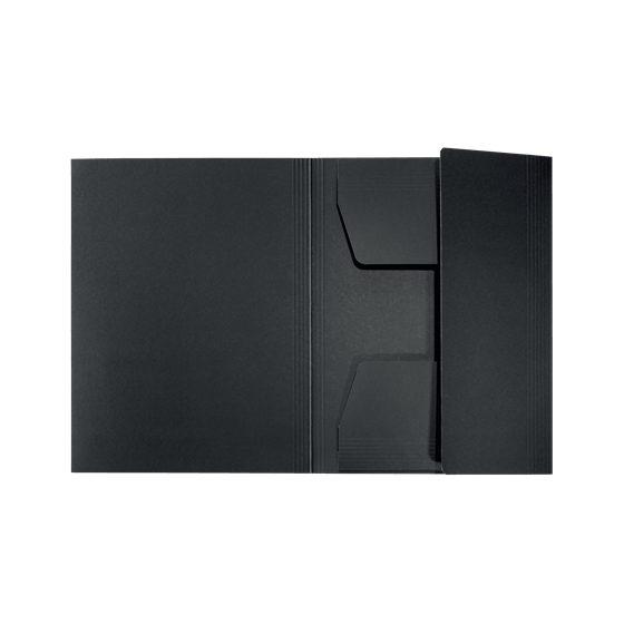 CARPETA CARTON 3 SOLAPAS A4 RECYCLE 100% NEGRO LEITZ 39060095
