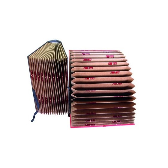 CARPETA ACORDEON FUELLE FOLIO CARTON FORRADO GELTEX PLASTIFICADO NEGRO MATE MARIOLA 0918NE