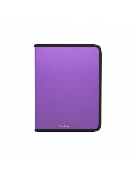 CARPETA POLIPROPILENO CON CREMALLERA DIAGONAL VIVID A4+ COLORES SURTIDOS ERICH KRAUSE 59223 (x4 unidades)