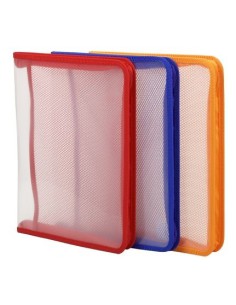 CARTERA CREMALLERA PP DIAGONAL FOLIO RIBETE ROJO CARCHIVO 4930K46