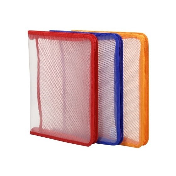 CARTERA CREMALLERA PP DIAGONAL FOLIO RIBETE ROJO CARCHIVO 4930K46