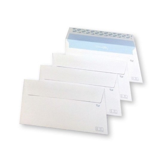 CAJA 500 SOBRES ECOSAM+ 110X220MM PAPEL FSC 105GR TIRA SILICONA APERTURA FACIL SAM 249120