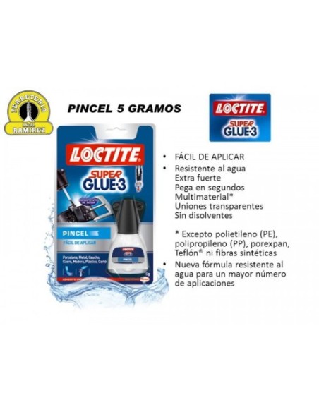 ADHESIVO INSTANTANEO SUPERGLUE3 BRUSH 5GR LOCTITE 2640969 (x15 unidades)