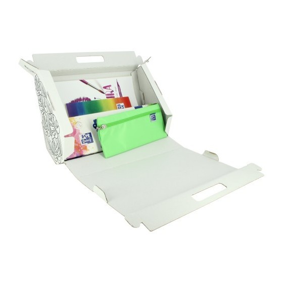KIT KIDS1 BLOCS DIBUJO+BLOC ACUARELA/TEMPERA+ESTUCHE KANGOO+TEMPERAS OXFORD 400169566
