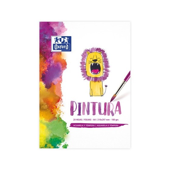 KIT KIDS1 BLOCS DIBUJO+BLOC ACUARELA/TEMPERA+ESTUCHE KANGOO+TEMPERAS OXFORD 400169566