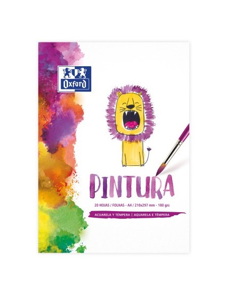 KIT KIDS1 BLOCS DIBUJO+BLOC ACUARELA/TEMPERA+ESTUCHE KANGOO+TEMPERAS OXFORD 400169566