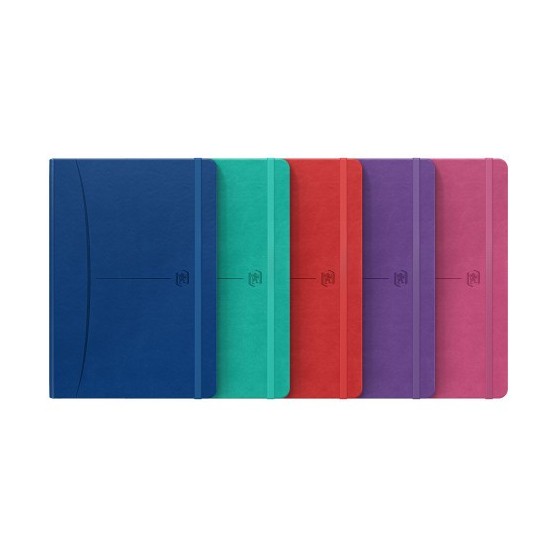 CUADERNO SIGNATURE A5 TAPA EXTRADURA 80H LISO COLORES SURTIDOS VIVOS OXFORD 400163615 (x5 unidades)